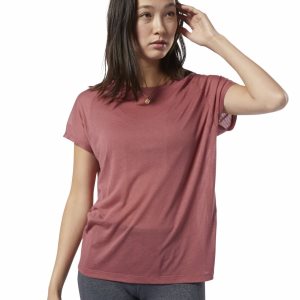 Reebok One Series Burnout T Shirt Damen - Rosa - DE 570-AHF